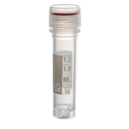 MicrewTube® with Washer Seal Screw Cap, 2.0 ml Self-standing, Assembled, sterile, white marking area and graduations, Qty/Pk: 50, Qty/Cs: 500