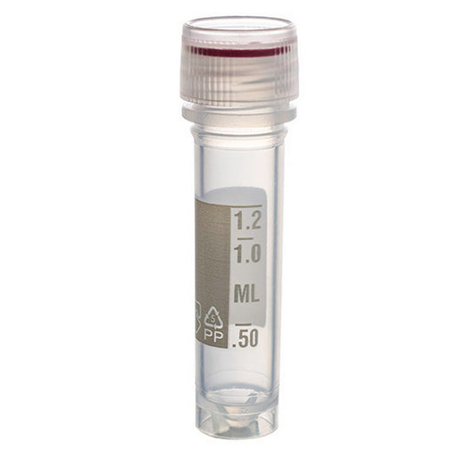 MicrewTube® with Washer Seal Screw Cap, 2.0 ml Self-standing, Assembled, sterile, white marking area and graduations, Qty/Pk: 50, Qty/Cs: 500