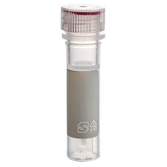 MicrewTube® with Washer Seal Screw and Flat Top Cap, 0.5 ml Self Standing, Assembled, sterile, tamper-evident, white marking area and graduations, Qty/Pk: 50, Qty/Cs: 500