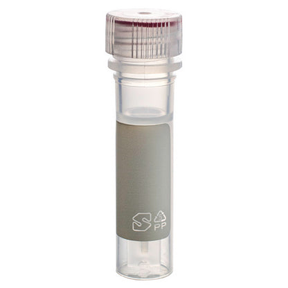 MicrewTube® with Washer Seal Screw and Flat Top Cap, 0.5 ml Self Standing, Assembled, sterile, white marking area and graduations, Qty/Pk: 50, Qty/Cs: 500
