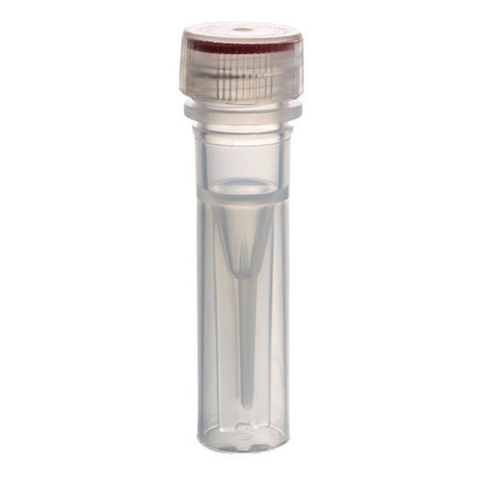 MicrewTube® with Washer Seal Screw and Flat Top Cap, 0.5 ml Self Standing, Not assembled, non graduated, Qty/Cs 1000