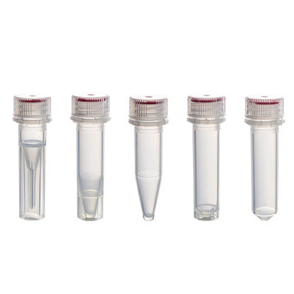 MicrewTube® with Washer Seal Screw and Flat Top Cap, 2 ml conical bottom, Tamper-evident, Qty/Pk: 50, Qty/Cs: 500