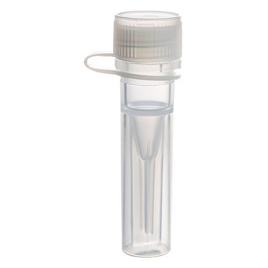 MicrewTube® with Lip Seal Screw Cap and Attachment Loop, 0.5 ml Self Standing, Not assembled, non graduated, Qty/Cs 1000