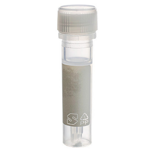 MicrewTube® with Lip Seal Screw Cap, 0.5 ml Self Standing, Assembled, sterile, white marking area and graduations, Qty/Pk: 50, Qty/Cs: 500