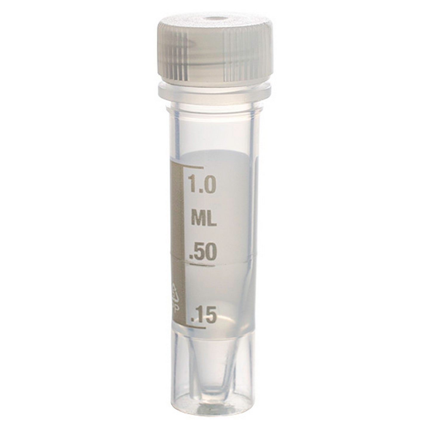 MicrewTube® with Lip Seal and Flat Top Screw Cap, 1.5 ml self-standing, Assembled, sterile, white marking area and graduations, Qty/Pk: 50, Qty/Cs: 500