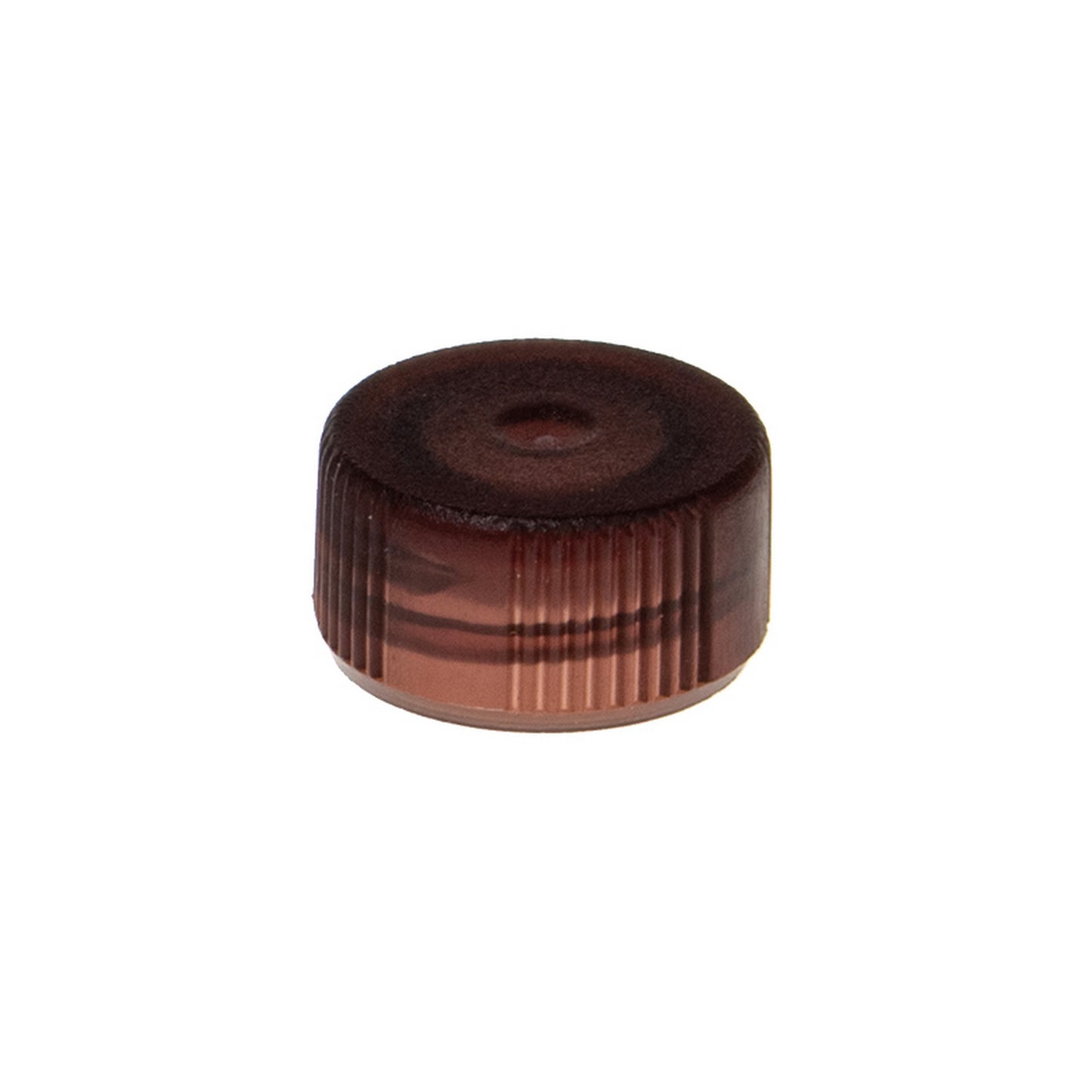 Colored Cap Closure, Washer Seal with Flat Top without attachment loop, Brown