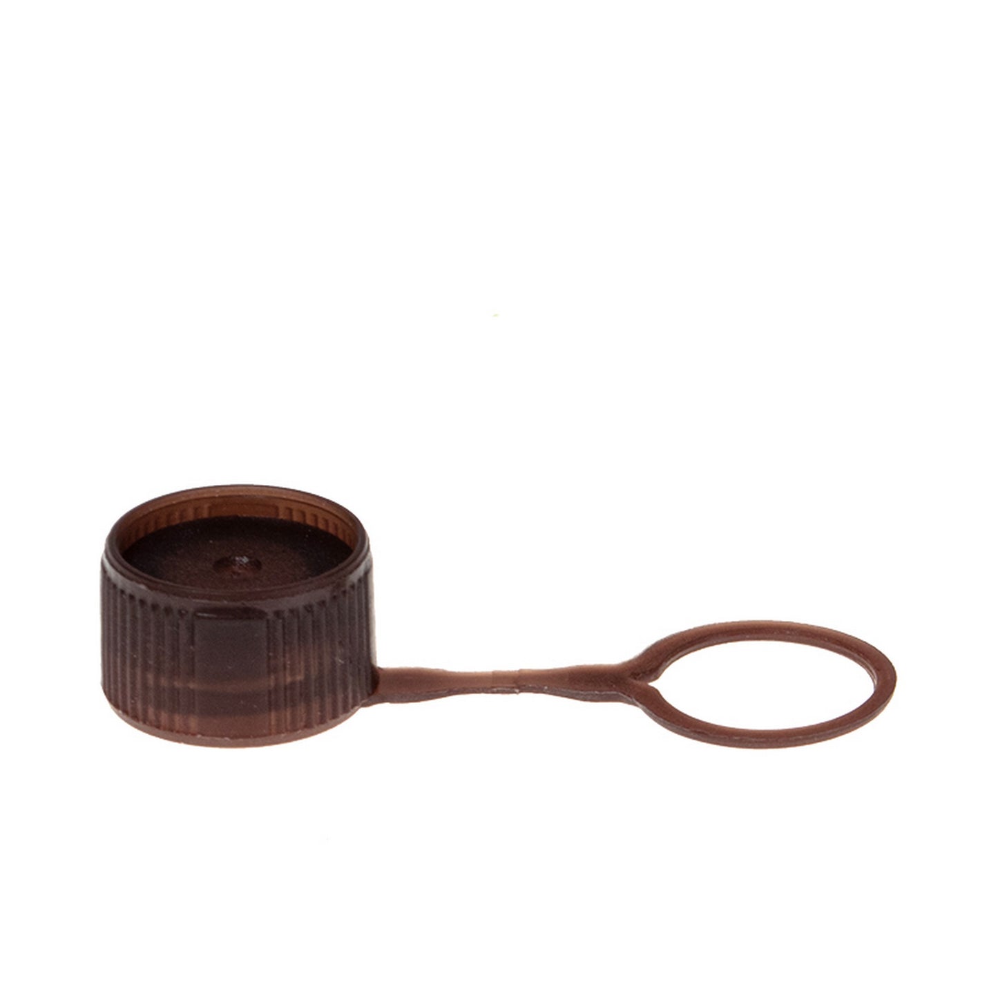 Colored Cap Closure, Washer Seal with attachment loop, Brown