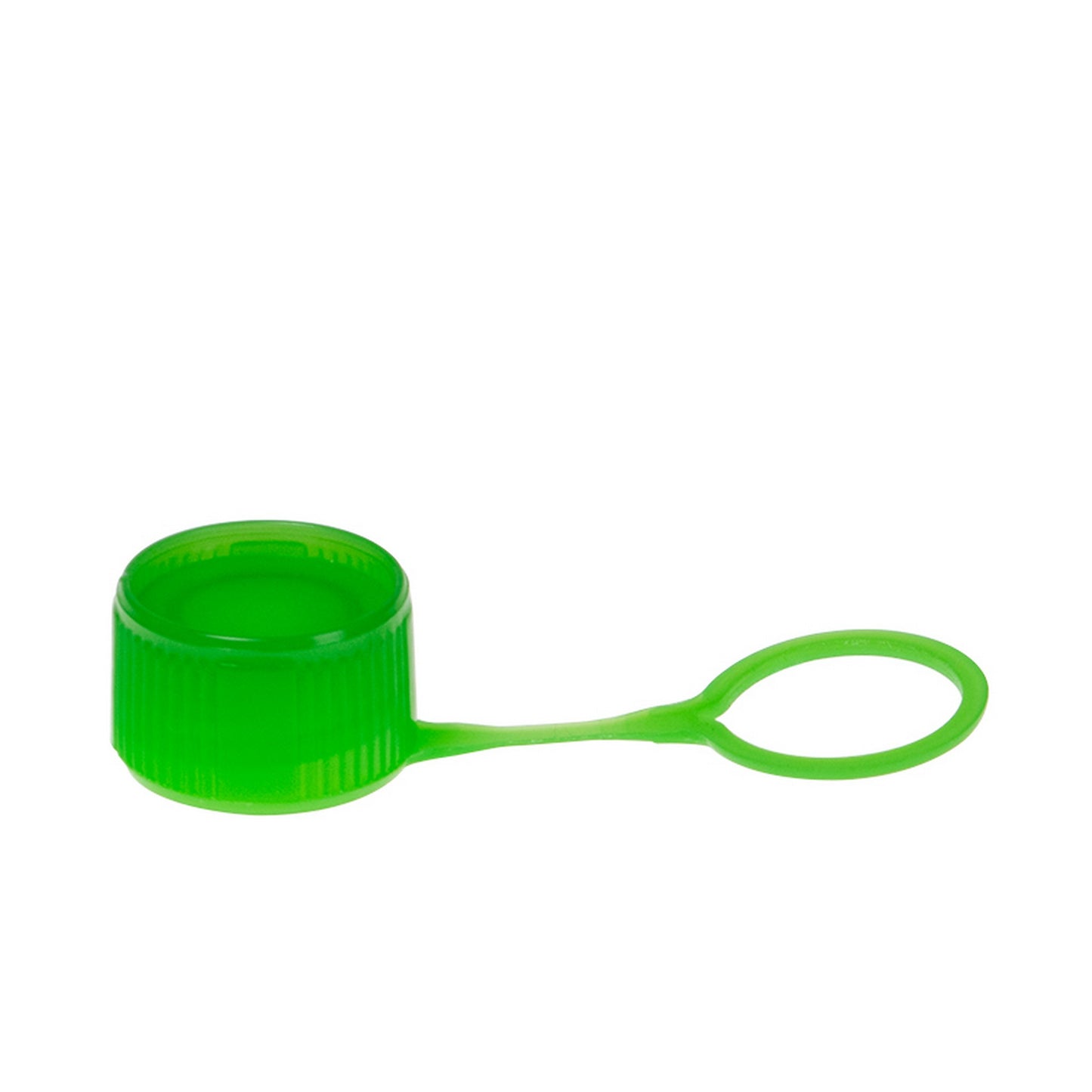 Colored Cap Closure, Lip Seal with attachment loop, Green