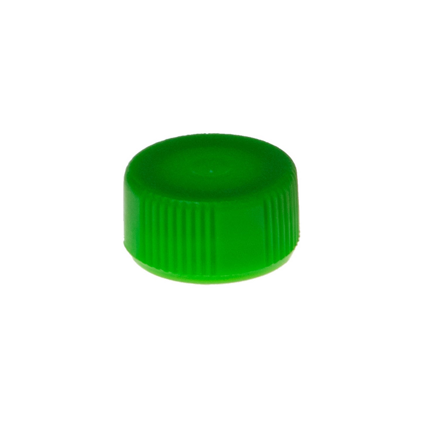 Colored Cap Closure, Washer Seal with Flat Top without attachment loop, Green