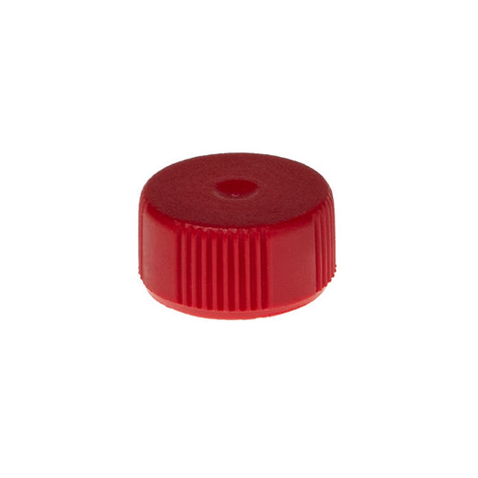 Colored Cap Closure, Washer Seal with Flat Top without attachment loop, Red
