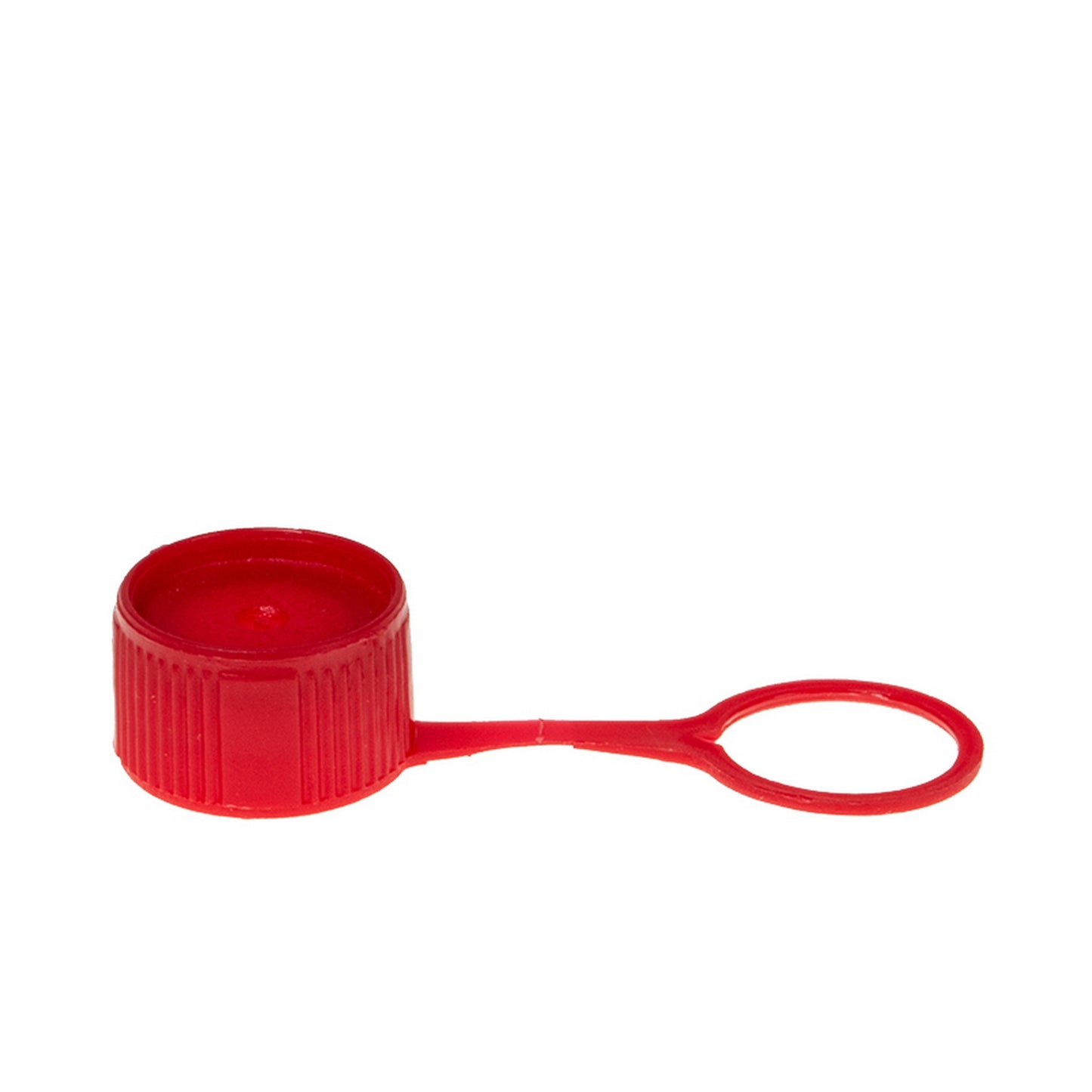 Colored Cap Closure, Washer Seal with attachment loop, Red
