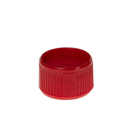 Colored Cap Closure, Washer Seal without attachment loop, Red