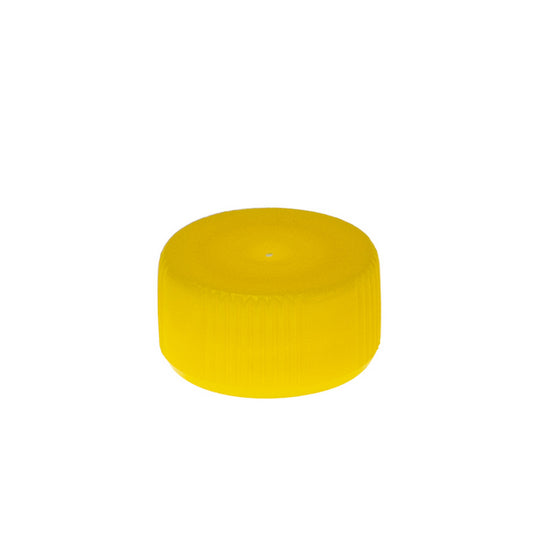Colored Cap Closure, Lip Seal, Flat Top without loop, Yellow