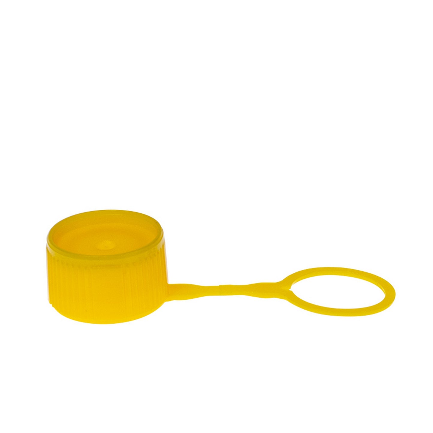 Colored Cap Closure, Lip Seal with attachment loop, Yellow