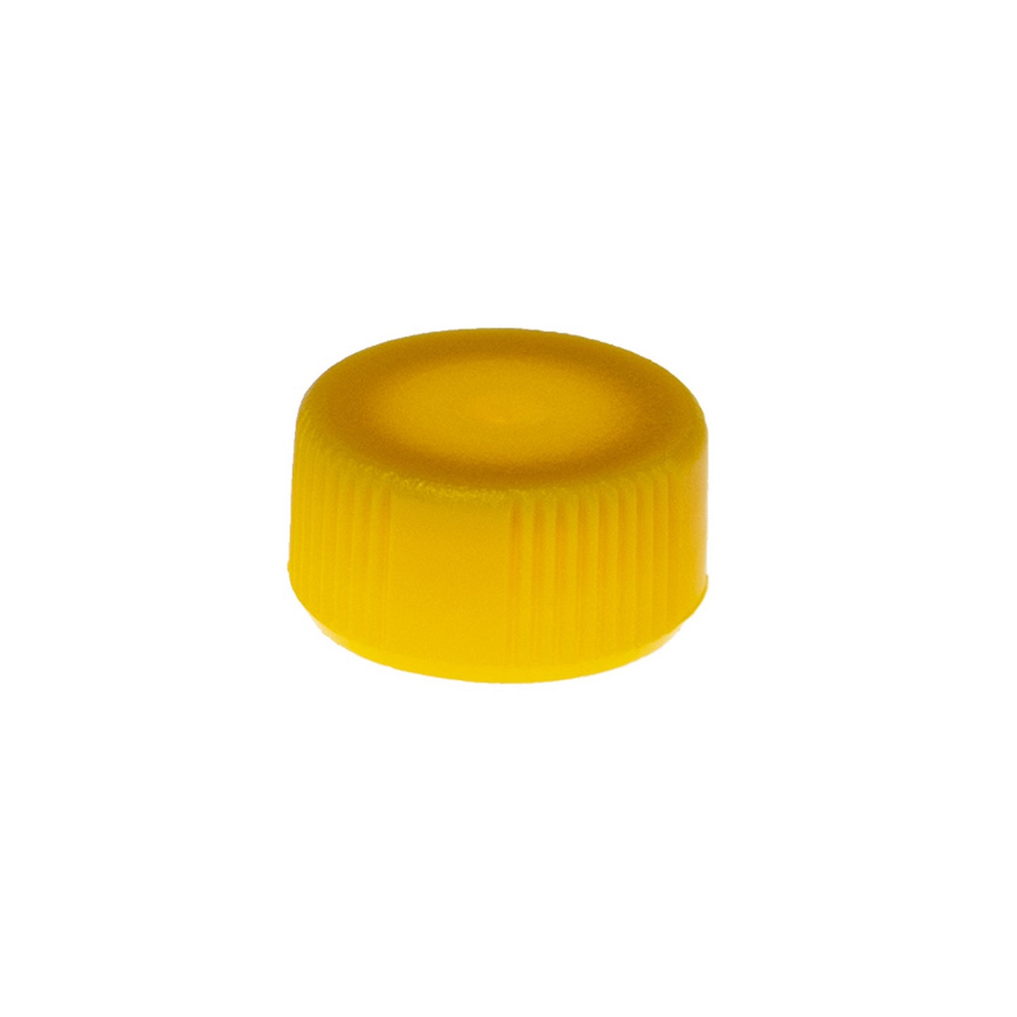 Colored Cap Closure, Washer Seal with Flat Top without attachment loop, Yellow