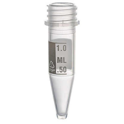 MicrewTube® Tamper Evident, Graduated - Tubes Only,  1.5 ml Conical bottom, Qty/Cs 1000