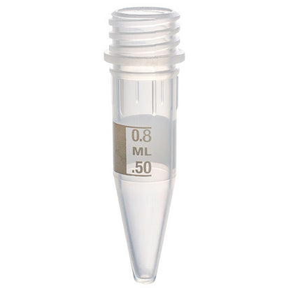 MicrewTube® Plain with Molded Ridges, 1.5 ml conical bottom, Graduation with white marking area