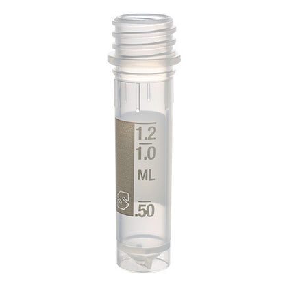 MicrewTube® Plain with Molded Ridges, 2 ml self-standing, Graduation with white marking area
