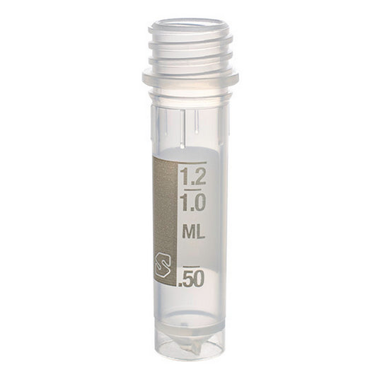 MicrewTube® Plain with Molded Ridges, 2 ml self-standing, Graduation with white marking area