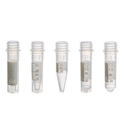 MicrewTube® Plain with Molded Ridges, 1.5 ml self-standing, Graduation with white marking area