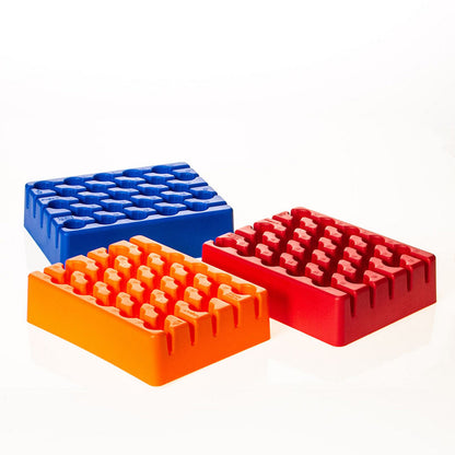 Reusable Racks for 5 and 50 ml Conical Tubes, 25 places, Orange, for 5 ml Conical Tubes