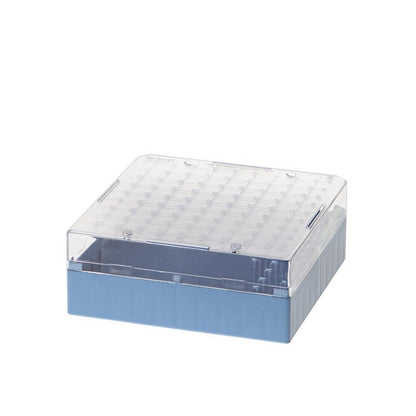 StoreBox™ Storage boxes for sample tubes, 100 place for 1 to 2  ml sample tubes, Blue
