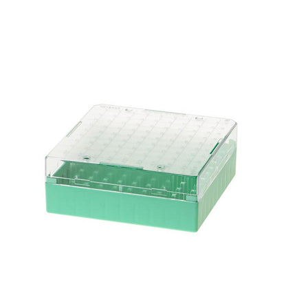 StoreBox™ Storage boxes for sample tubes, 100 place for 1 to 2  ml sample tubes, Green
