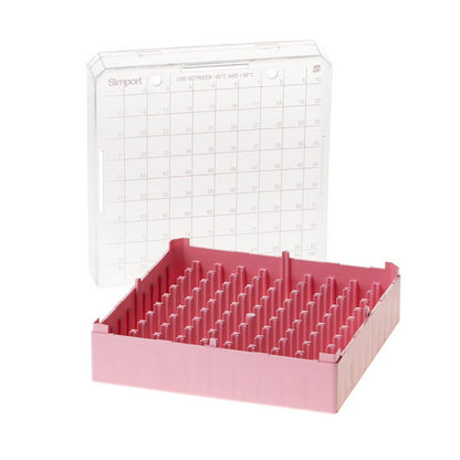 StoreBox™ Storage boxes for sample tubes, 100 place for 1 to 2  ml sample tubes, Pink