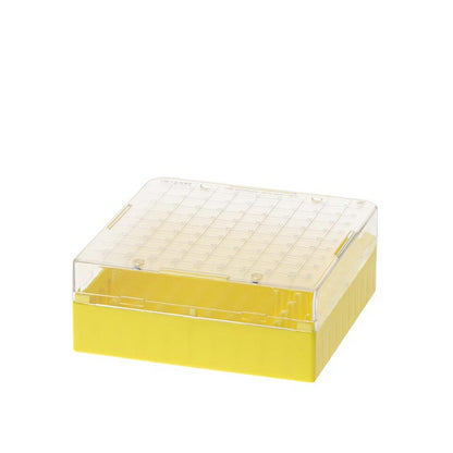 StoreBox™ Storage boxes for sample tubes, 100 place for 1 to 2  ml sample tubes, Yellow