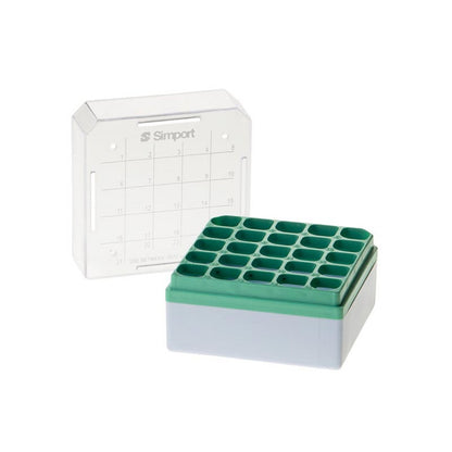 StoreBox™ Storage boxes for sample tubes, 25 place for 1 to 2 ml sample tubes, Green