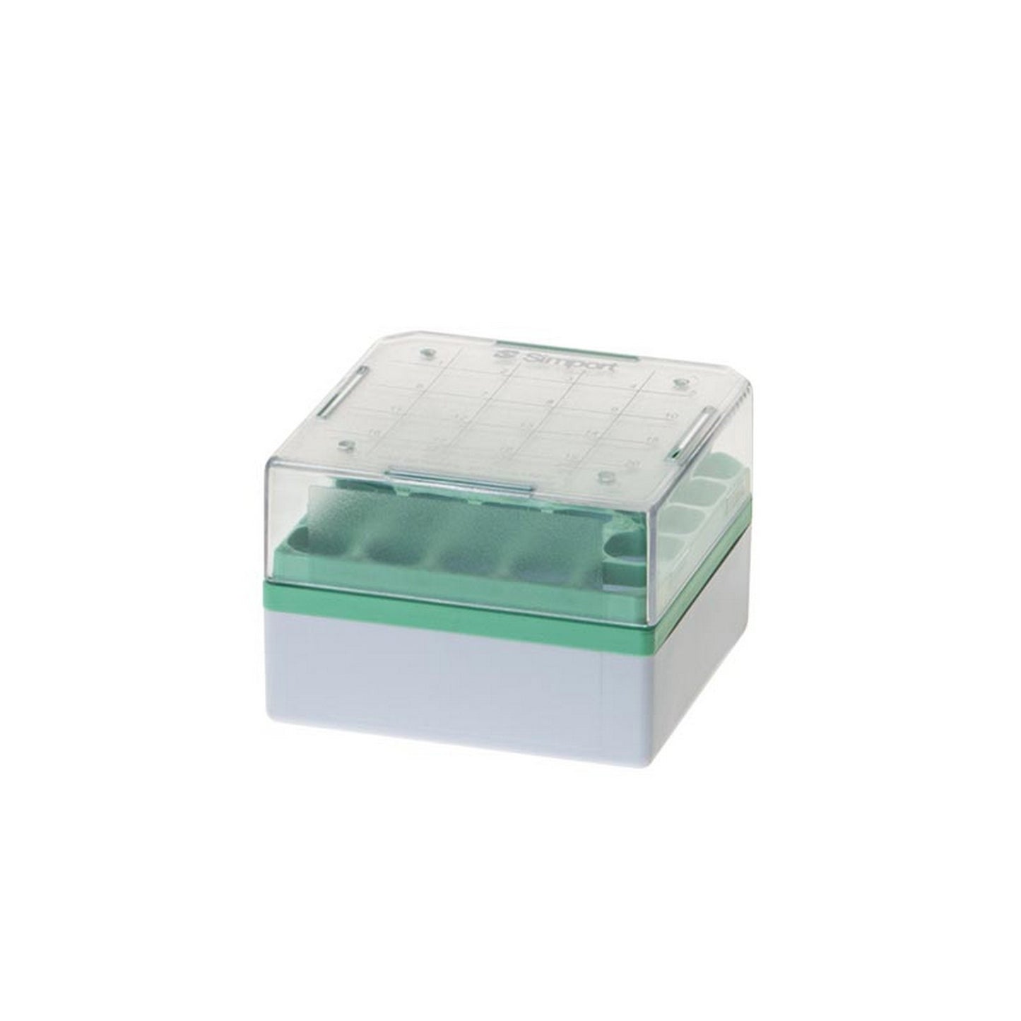 StoreBox™ Storage boxes for sample tubes, 25 place for 1 to 2 ml sample tubes, Green