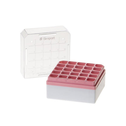StoreBox™ Storage boxes for sample tubes, 25 place for 1 to 2 ml sample tubes, Pink