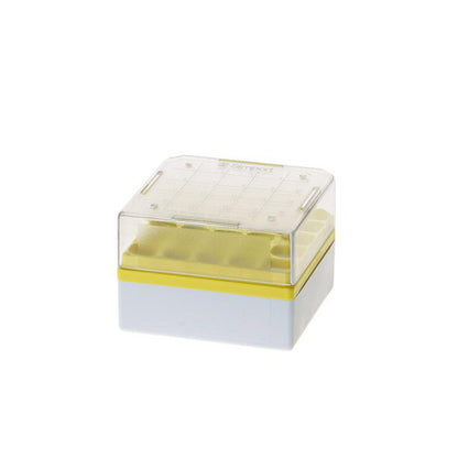 StoreBox™ Storage boxes for sample tubes, 25 place for 1 to 2 ml sample tubes, Yellow