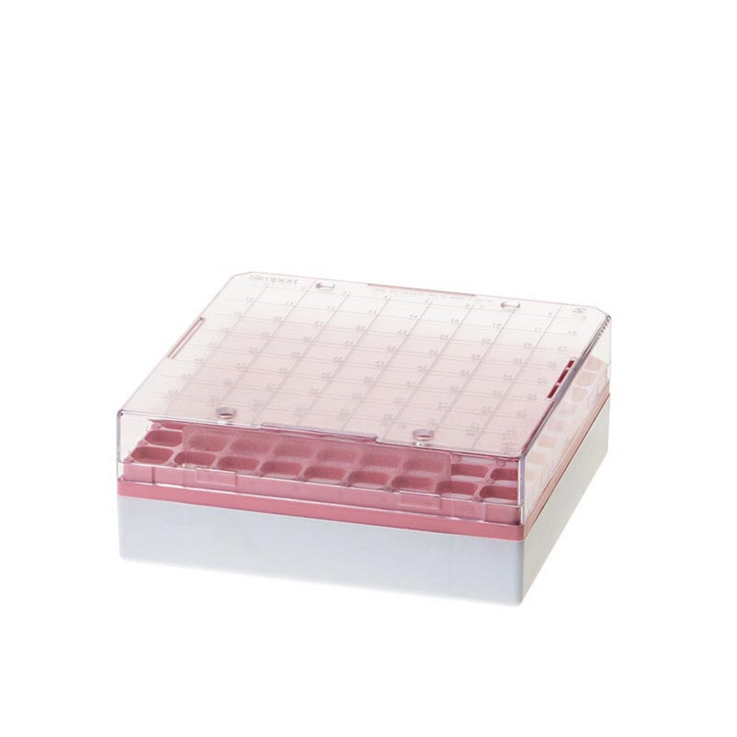 StoreBox™ Storage boxes for sample tubes, 81 place for 1 to 2 ml sample tubes, Pink