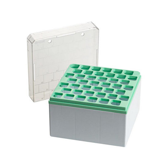 StoreBox™ Storage boxes for sample tubes, 42 place for 10 ml sample tubes, Green