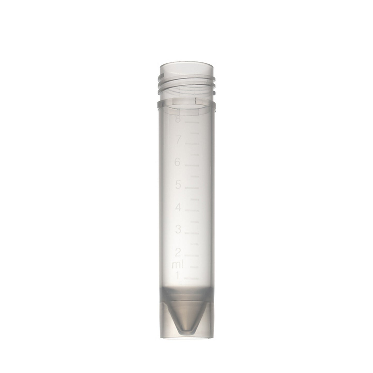 Self-Standing Transport Tubes, 10 mL, Etched Graduation, Non-sterile, Polypropylene, 1000/pk