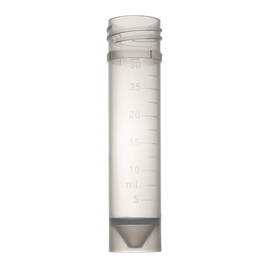 SELF-STANDING TRANSPORT TUBES, 30 ml tube, etched graduation