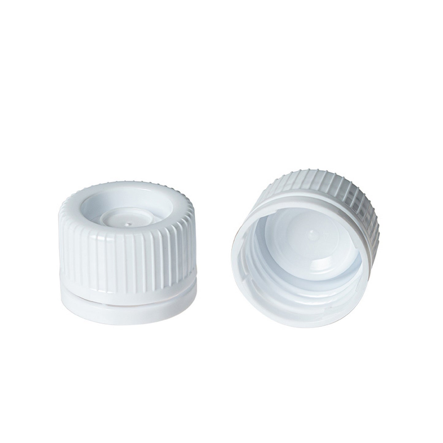 Tamper-Proof Cap with Lip Seal and Capinsert, White Polyethylene, for 30 mL Tubes, 500/pk