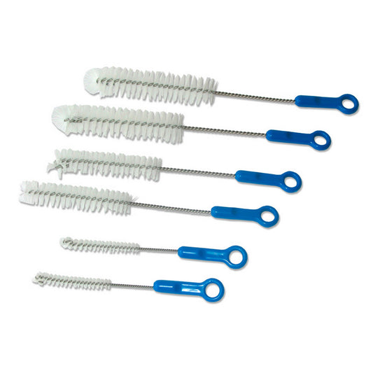 Nylon Brush, 5, 10 And 20 mL Glass Barrels Of Dosys™ Syringes, With Tufted End And Plastic Handle, 6/pk