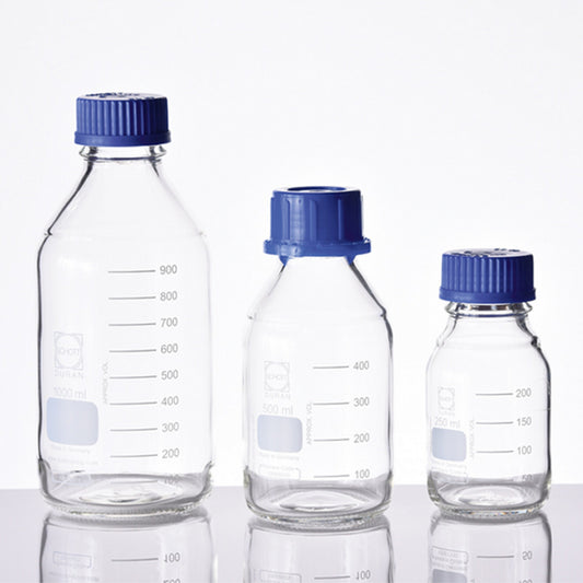 Clear Borosilicate Glass Bottle, 250 mL, Ø45 mm