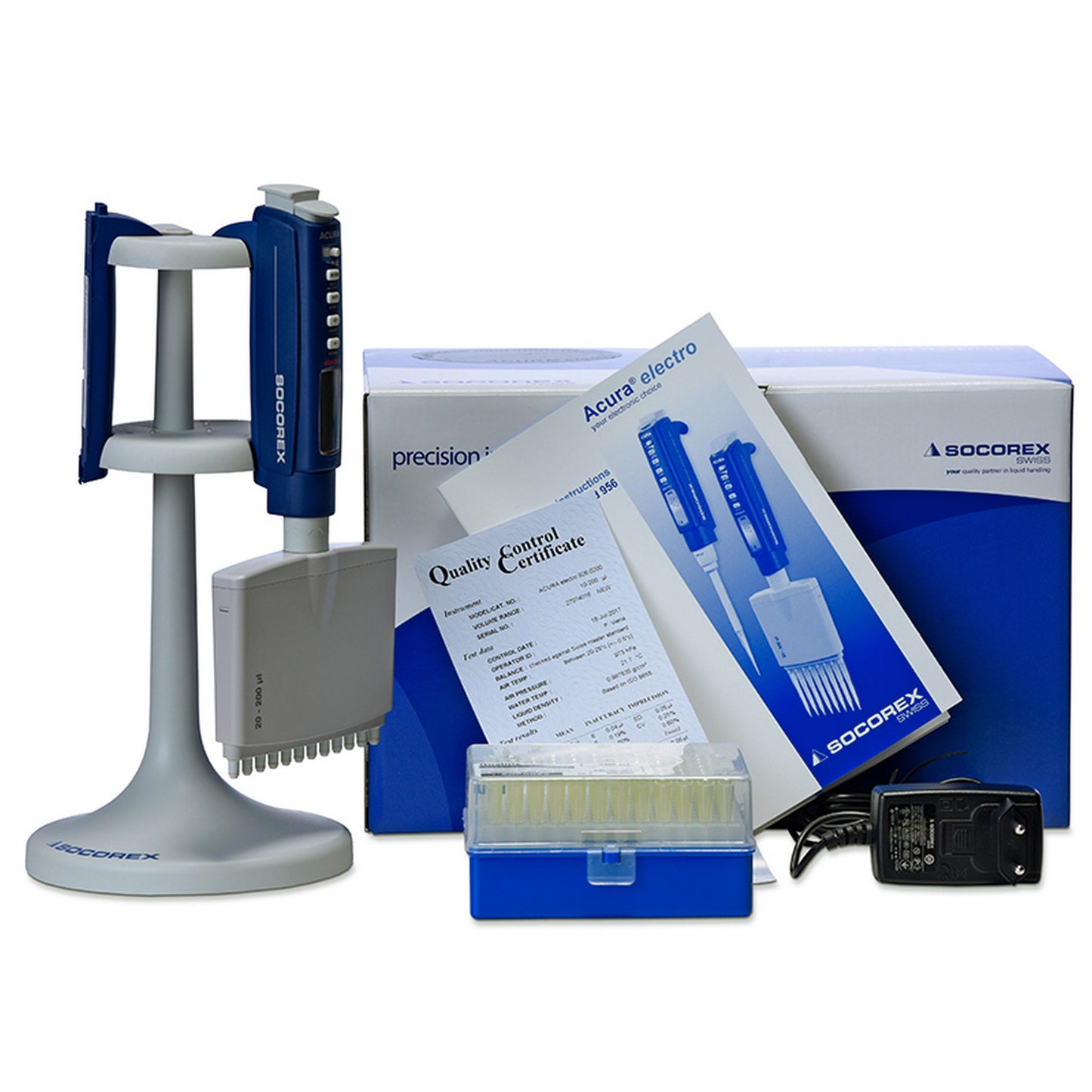 Initial Package, Acura® electro 956, 8-Channel, 2.5-50 µL, With Charger +1 Battery