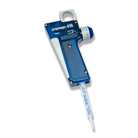 Stepper™ 416 Ajustable Repeater Pipette 10 - 5000 µL, With 3 Setting Knobs, Adapter, Sample Of Ecostep ™ Syringes