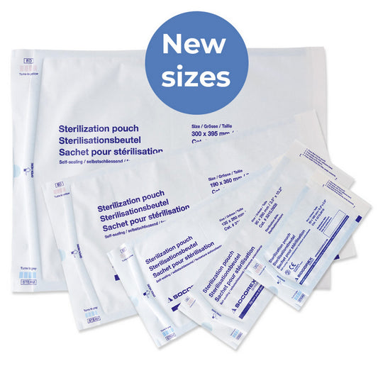 Qualitix® Sterilization Pouch, 250X370mm, Self-Seal., Single Use, Paper-Pet/CPP Film, 9.8"X14.6", 200/pk