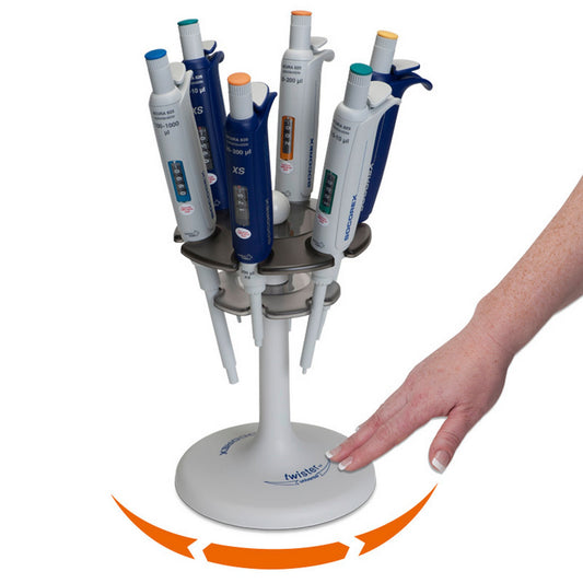 Twister™ Universal 336 Pipette Workstation, Carousel, 6 Pipettes Most Brands, Citrine Yellow