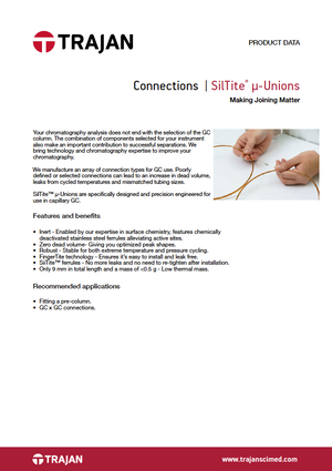 SilTite® µ-Unions Product Data Sheet