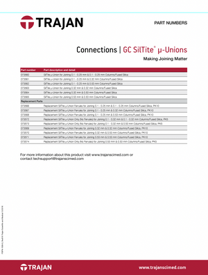 SilTite® µ-Unions Product List