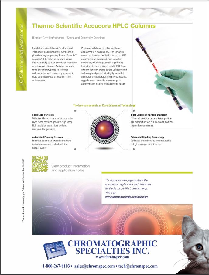 Thermo Scientific Accucore HPLC Columns