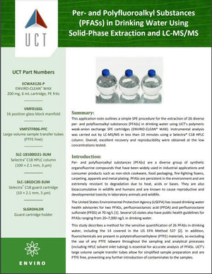 Per- and Polyfluoroalkyl Substances (PFASs) in Drinking Water Using Solid Phase Extraction and LC-MS/MS