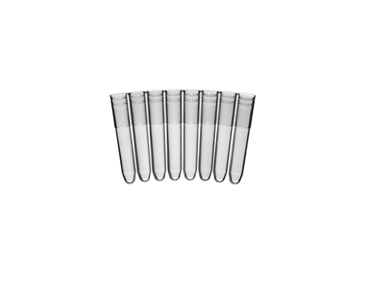 1.2 mL Dilution Tubes in Strips of 8, Natural Polypropylene, 10 Racks of 96, Non-sterile, 960/pk