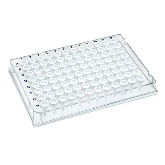 TempPlate® Rigid Dual-Component PCR 96-well Plates, 0.1 mL, Full Skirted, Clear Frame/White Wells, 10/pk